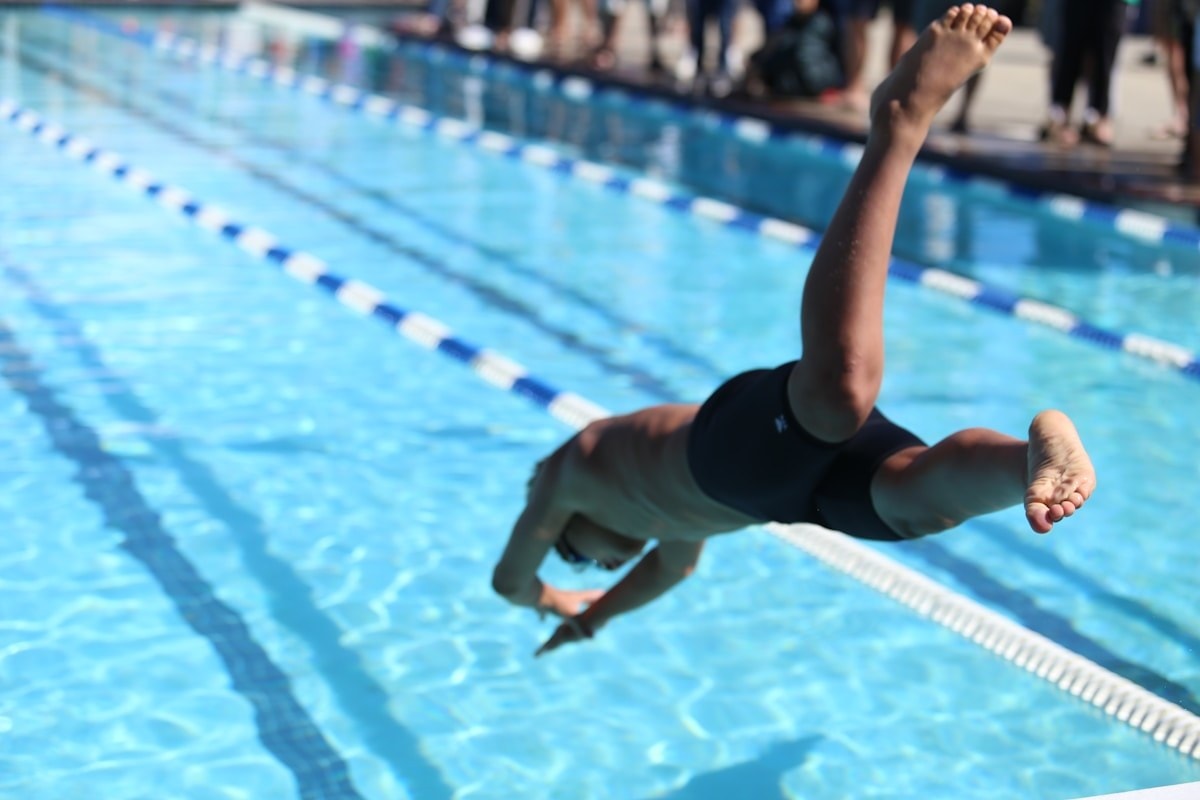 Athlètes de Natation en pleine action