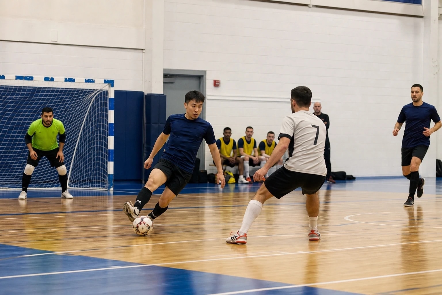 Athlètes de Futsal en pleine action